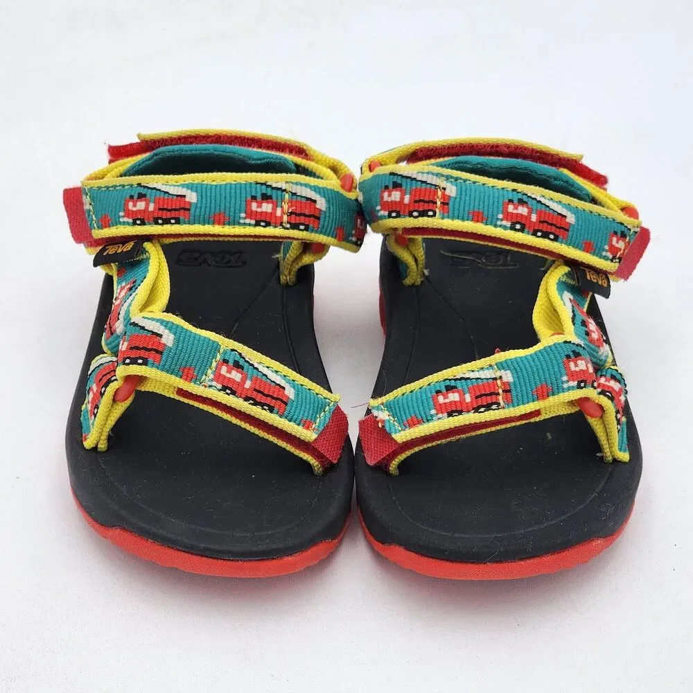 Teva Kids Hurricane XLT 2 Sports Sandals Fire Truck Teal Unisex Toddler's Size 5